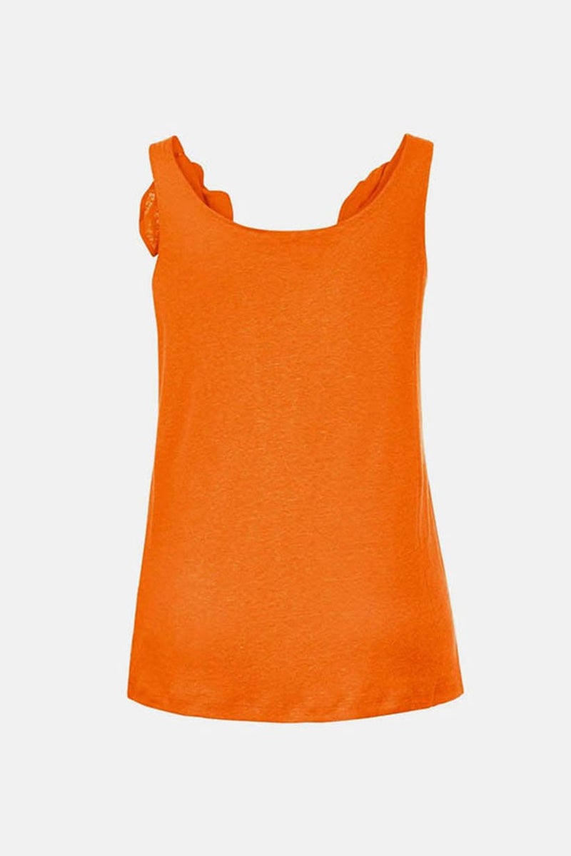 Tchibo Women Top With Knot Detail, Orange - Image 3